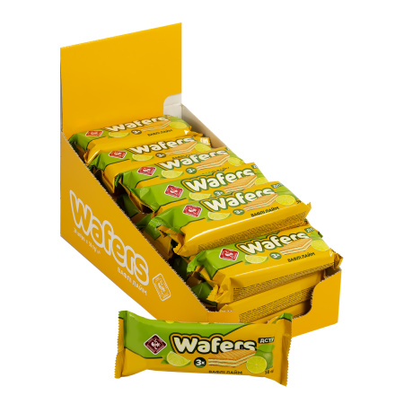 Вафлі з начинкою "Wafers" лайм, 1200г (24*50г) (пак1,2)